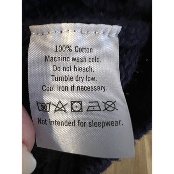 Janie and Jack Baby Cable Knit Shawl Cardigan Sz 12-18 Sweater 100% Cotton - Picture 5 of 7